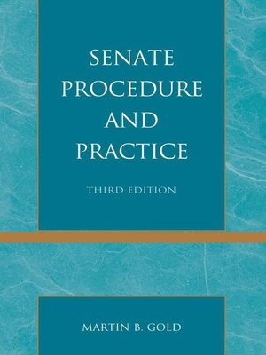 cover image of Senate Procedure and Practice
